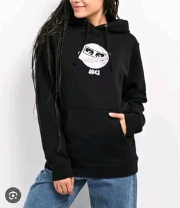 Obey Hyper Black Pull Over Hoodie Graphic Logo Print Sz Medium M Unisex - Picture 1 of 6