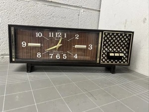 VINTAGE RETRO MID CENTURY SEIKO CLOCK MELODIA GOLD MID CENTURY JAPAN - Picture 1 of 6