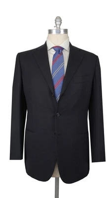 $7670 Cesare Attolini Dark Blue Wool Solid Suit - (CA712251) - Image 1 of 4