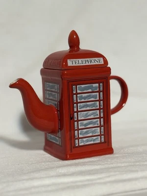Tetera Price Kensington Potteries cabina telefónica Inglaterra vintage Arthur Wood Foto 1 de 4