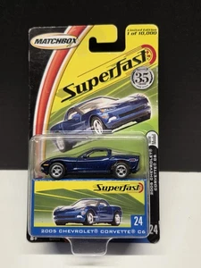 2004 MATCHBOX SUPERFAST ๐ต CHEVROLET CORVETTE C6 COUPE w/ RUBBER TIRES 1:64 - Picture 1 of 4