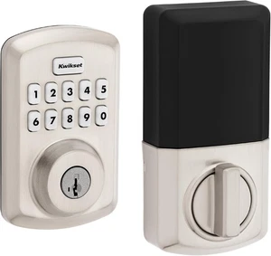 KWIKSET Powerbolt 250 Elektronisches Riegelschloss Tastatureinstieg - Satin Nickel *NEU* - Bild 1 von 7