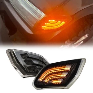 2Pcs Smoke LED Side Maker Lights Amber Fender Lamps for Jeep Wrangler JL 2018+ - Picture 1 of 6