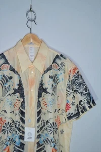 Camisa de seda Gianni Versace años 90 54 carpa Japón estilo Yakudza tatuaje estampado L-XL - Imagen 1 de 10