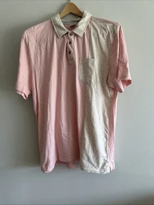 Sovereign Code Men’s Short Sleeve 100% Cotton Heather Oatmeal Polo Shirt Sz L - Picture 1 of 10