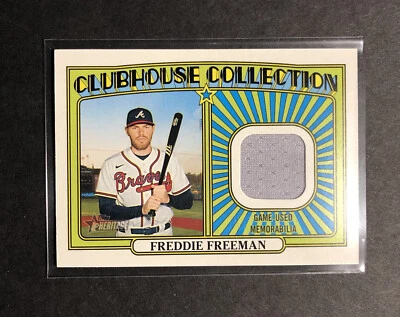 2021 topps heritage baseball Clubhouse Collection Jersey Patch Freddie Freeman - Image 1 of 2