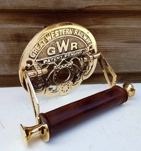 Victorian Style Toilet Roll Holder GWR Brass Traditional Bathroom Accesories - Picture 1 of 11