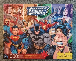 Aquarius JUSTICE LEAGUE OF AMERICA 1000 piece puzzle DC Comics COMPLETE - Picture 1 of 6
