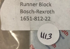 REXROTH BOSCH 1651-812-22 BLOCCO CORRIDORE LINEARE / GUIDA SFERA - Foto 1 di 6