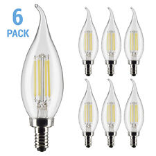 6 Pack Satco S21304 LED Filament 120V 5.5W CA11 Dimmable Candelabra E12 2700K