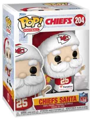 Funko POP! NFL Kansas City Chiefs 2023 Santa Claus Vinyl Figure #204 - Image 1 of 3