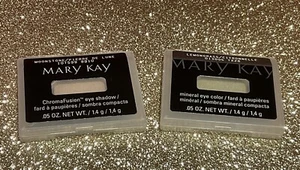 2- Mary Kay ChromaFusion Eye Shadows- MOONSTONE 107599 + LEMONGRASS + CASE - Picture 1 of 10