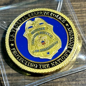 Stati Uniti FEDERAL RESERVE POLIZIA FORZE DELL'ORDINE ufficiale moneta sfida - Foto 1 di 8