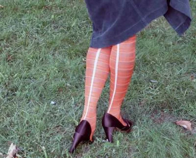 Meia-calça laranja da moda - Omsa Hypnosi - Imagem 1 de 3