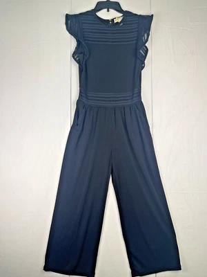 Macacão Michael Kors Feminino Malha Cropped Manga Flutter Preto Tamanho XS - Imagem 1 de 4