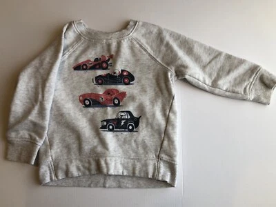 Moletom Race Car da Jumping Beans, tamanho 24 meses, cinza - Imagem 1 de 3