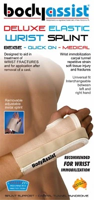 Bodyassist Deluxe Carpal Tunnel Elastic Wrist Splint Brace Support Injury - Image 1 of 3
