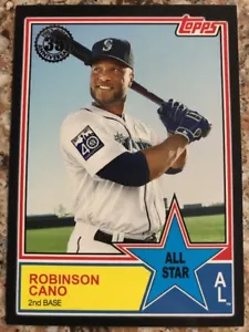 Inserto All-Star Topps Serie 2 83 2018 Robinson Cano Nero #d 219/299 Mariners - Foto 1 di 2