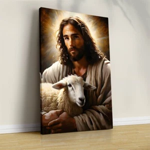 Jesus & Sheep, Good Shepherd Poster Premium Quality Choose your Size - Picture 1 of 4
