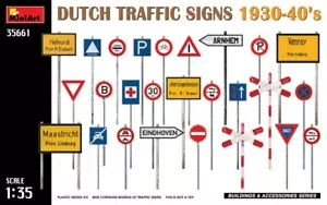 Modellino Miniart DUTCH TRAFFIC SIGNS 1930-40s KIT 1:35 modellismo statico ... - Imagen 1 de 1