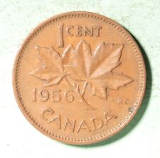 1956  1 Cent Canada 🇨🇦 Copper Penny - INV# X1379