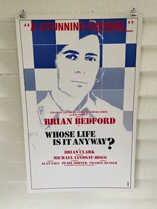 "Whose Life Is It Anyway" - Brian Bedford - Broadway Window Card Poster 14x22" - Picture 1 of 5