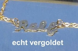 Classy Necklace Ralf Chain Real Gold Plated Name Necklace New - Picture 1 of 1