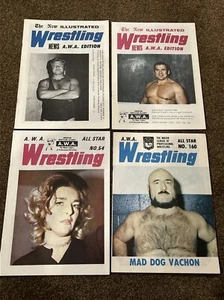 Lot Of 4 AWA Wrestling News Arena Programs #s 34 38 54 160 1970s Mad Dog Vachon - Picture 1 of 5