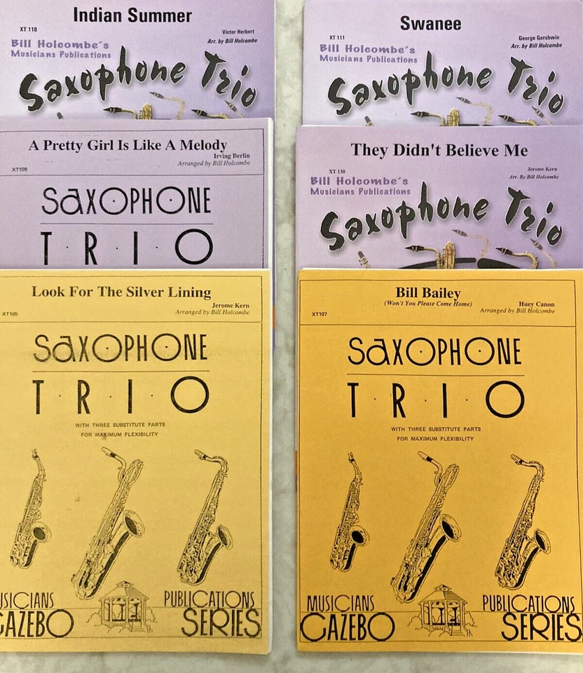 6 Saxophone Trios arr. Bill Holcombe  (A,T,B)** - Image 1 of 1
