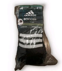 Adidas Socks 2-Pack, Black, Size Mens 5-8.5, Women's 5-9.5 - Picture 1 of 1