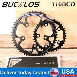 110BCD Anello Catena Doppia 34 36 39 50 53T Bici da Strada Anello Catena Rotonda per 8-11S - Foto 1 di 19