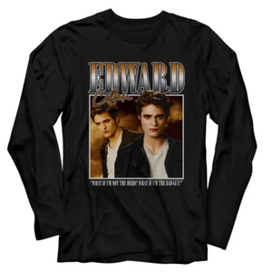 Twilight Movie Saga T- Shirt New Edward Photos Adult Long Sleeve Black Cotton - Picture 1 of 3