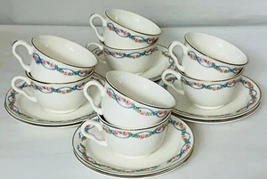 8 Hall WILDFIRE *CUPS & SAUCERS *SIGNED* - Picture 1 of 2