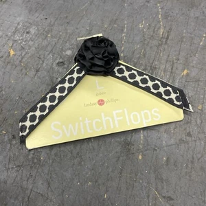 LINDSAY PHILLIPS SWITCHFLOPS GOLDIE STRAPS Large NEW! 9-11 Flip Flops - Picture 1 of 2