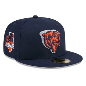Chicago Bears New Era Official 2024 NFL Draft Navy 59FIFTY Fitted Hat 7 1/4 - Picture 1 of 5