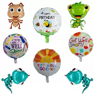 Happy Birthday Foil Balloons Bee Ants Insects Get Well Soon Buddy Round Balloons - Picture 1 of 9