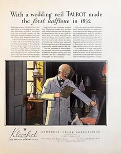 1934 Kleerfect Printing Paper Print Ad Fox Talbot First Halftone Kimberly Clark - Bild 1 von 3