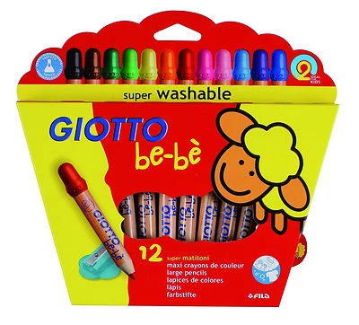 6/12/36 Stück Giotto Lyra be-bè bebe Buntstifte Farbstifte Maxi Jumbo Anspitzer