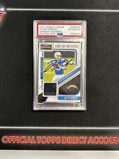 2021 Panini Playbook Football Justin Herbert Game Day Patch Auto PSA Authentic