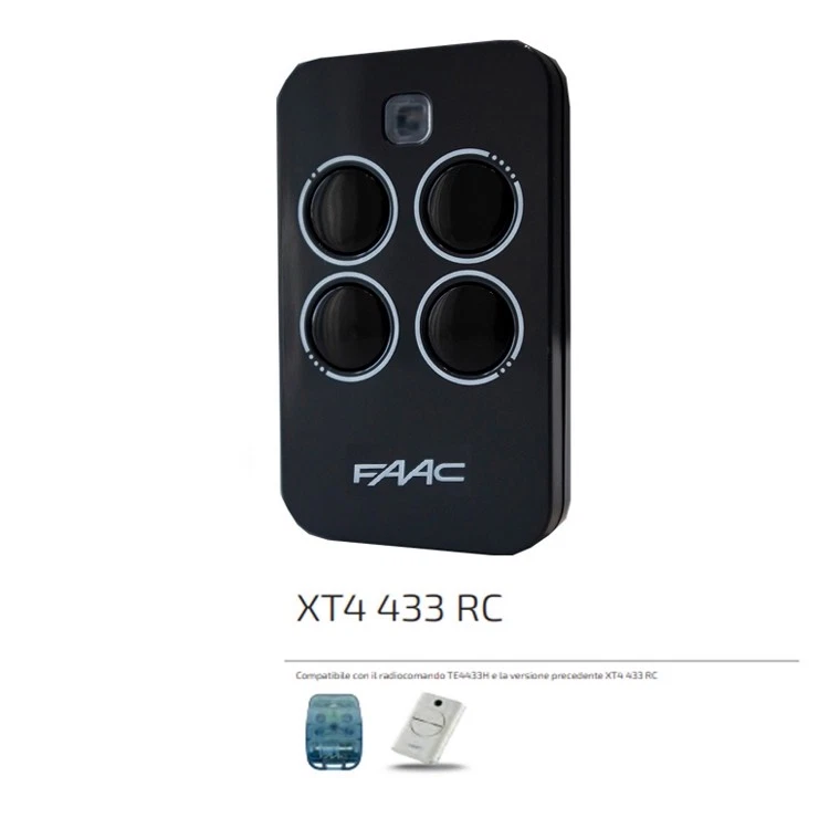 XT4 433 RC RC Transmitter 4 Channels System 433MHZ RC FAAC 787456 Automation