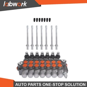 Labwork 7 Spool Hydraulic Monoblock Double Acting Control Valve 11 GPM SAE Ports - Picture 1 of 10