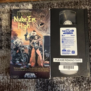 Class Of Nuke' Em High VHS Troma Release MEDIA Lloyd Kaufman Horror Comedy Rare - Imagen 1 de 5