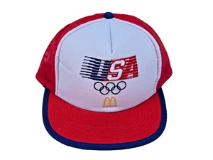 Gorra de béisbol ajustable vintage coleccionable McDonald's 1984 olimpiadas de Estados Unidos - Imagen 1 de 6