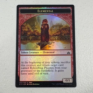 Magic The Gathering ELEMENTAL / CITY'S BLESSING 2/12 Foil Dbl Sided Token FNM - Picture 1 of 2