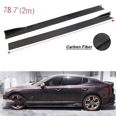 78.7" Carbon Fiber Side Skirt Splitter Rocker Extensio for Toyota Corolla SE XSE Foto 1 de 4