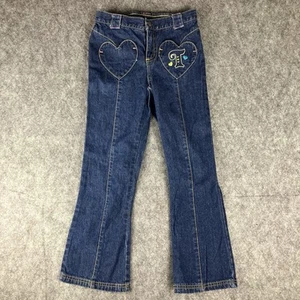 Disney Kids Tinkerbell Girls Jeans Vintage Denim Flare Pants Size 6/6X Cotton - Picture 1 of 14