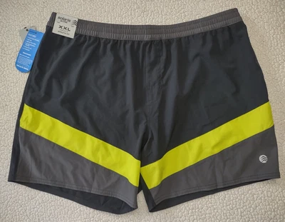 Novo com etiquetas Solaris preto cinza neon verde natação masculino 2XL XXL - Imagem 1 de 4