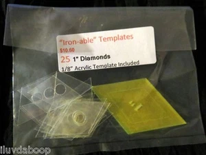 QUILTING Lot Diamond Ironable Applique Template Woodworking Design Craft Pattern - Picture 1 of 1