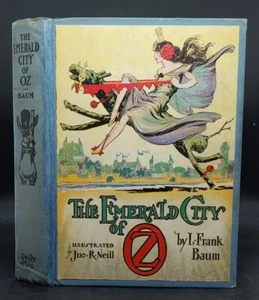 1910 THE EMERALD CITY of OZ L Frank Baum John R Neill Illustrations HB VG+ - Picture 1 of 12