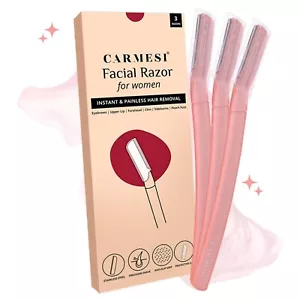 Carmesi Reusable 3 Face Razor for Women Facial Hair FOR Painless (Pack of 1) - Picture 1 of 7